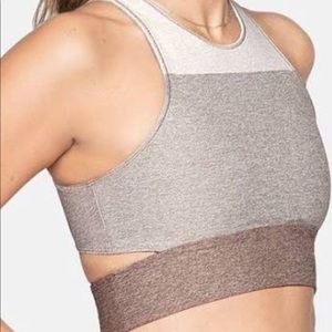 Outdoor Voices Tri Toned Slashback Crop Bra
